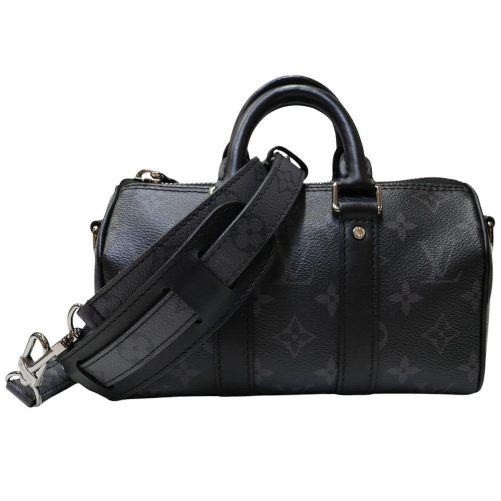 LOUIS VUITTON Keepall Shoulder bag Handbag Monogram Eclipse Black Reverse - Picture 1 of 9